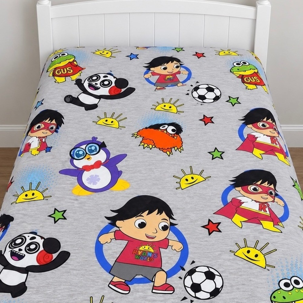 Ryans World Kids Bed Twin Fitted Sheet Character Print Gus Panda
